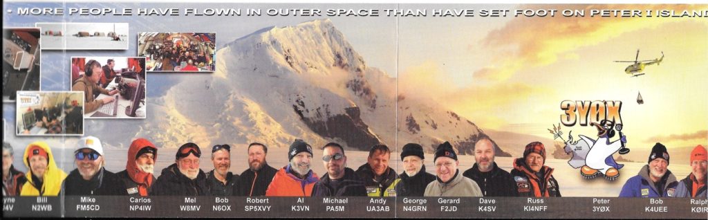 3Y0X Ham Radio QSL Card front/Back