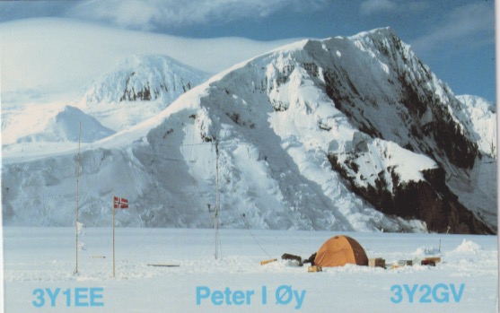 3Y2GV Peter Island Ham Radio QSL Card