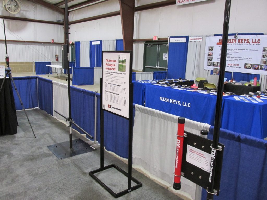 telescoping antenna masts displayed at hamvention