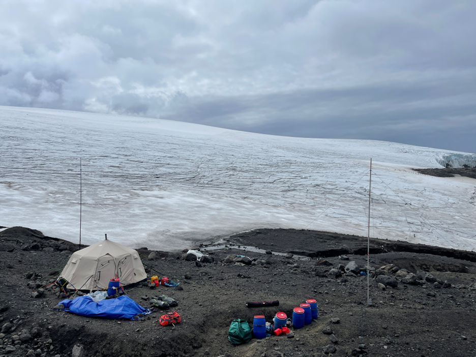remote basecamp near Antarctica