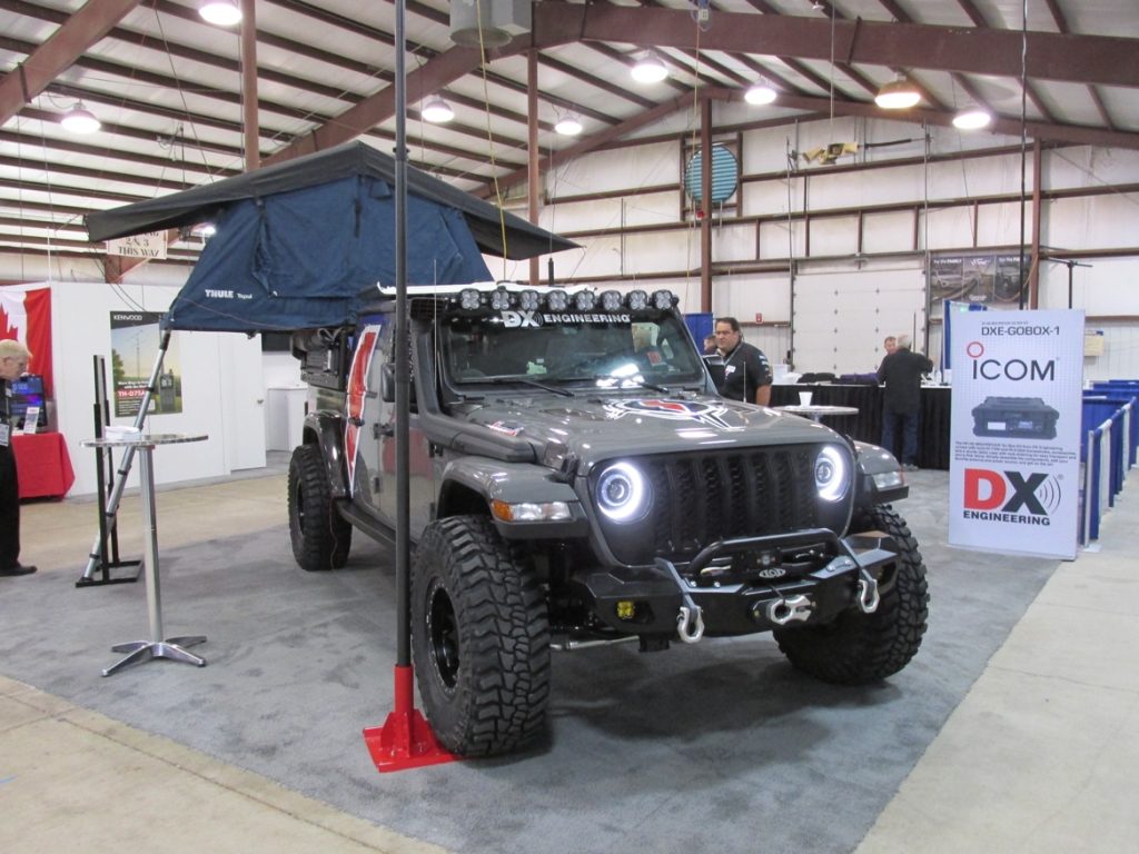 Jeep Gladiator in a trade show booth
