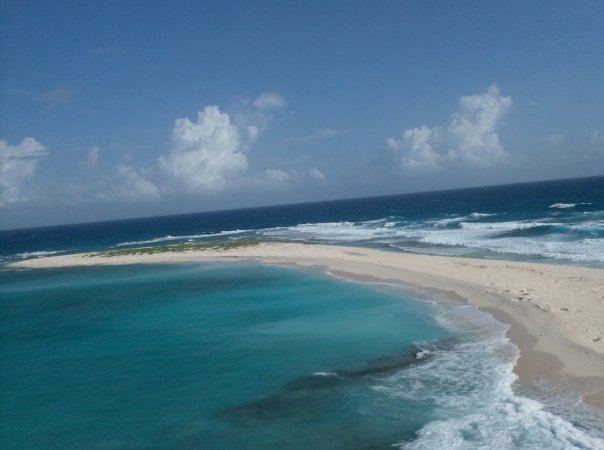 small sandbar atoll in the pacific