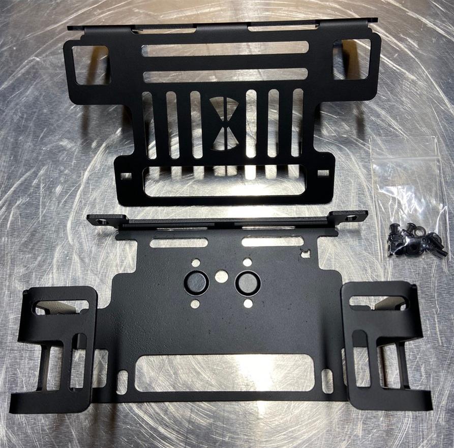protective metal cage components for a radio