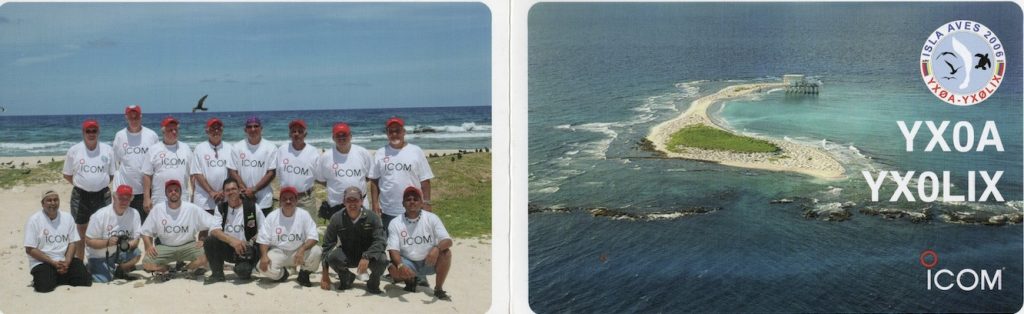ham radio qsl card from remote island