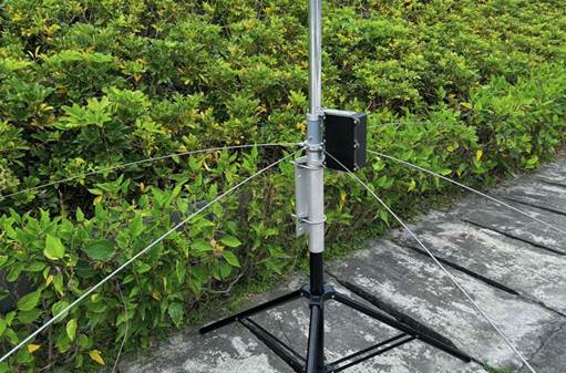 wire radials on a small portable vertical antenna