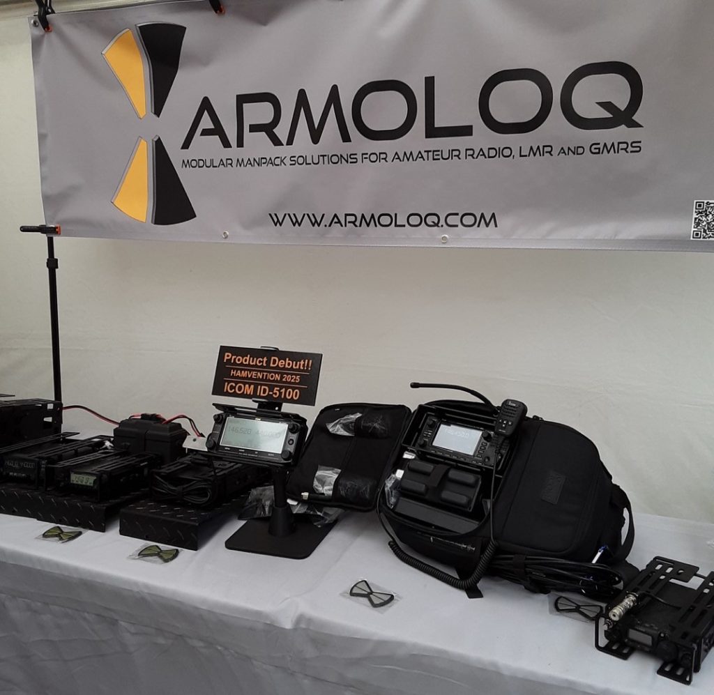 radio case display in trade show booth
