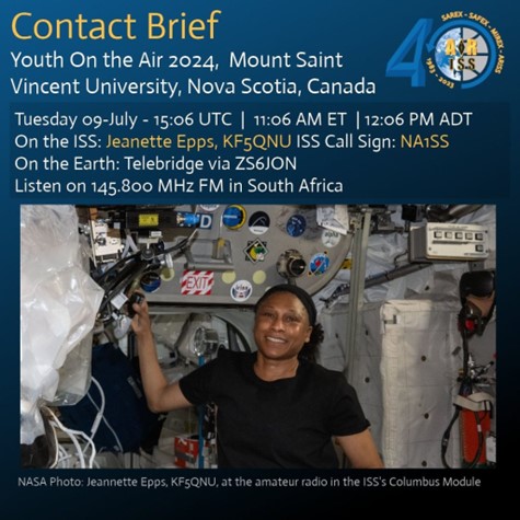 nasa ham radio astronaut info card