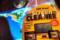 caig screen cleaner near a computer monitor
