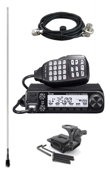 group of ham radio station equipment