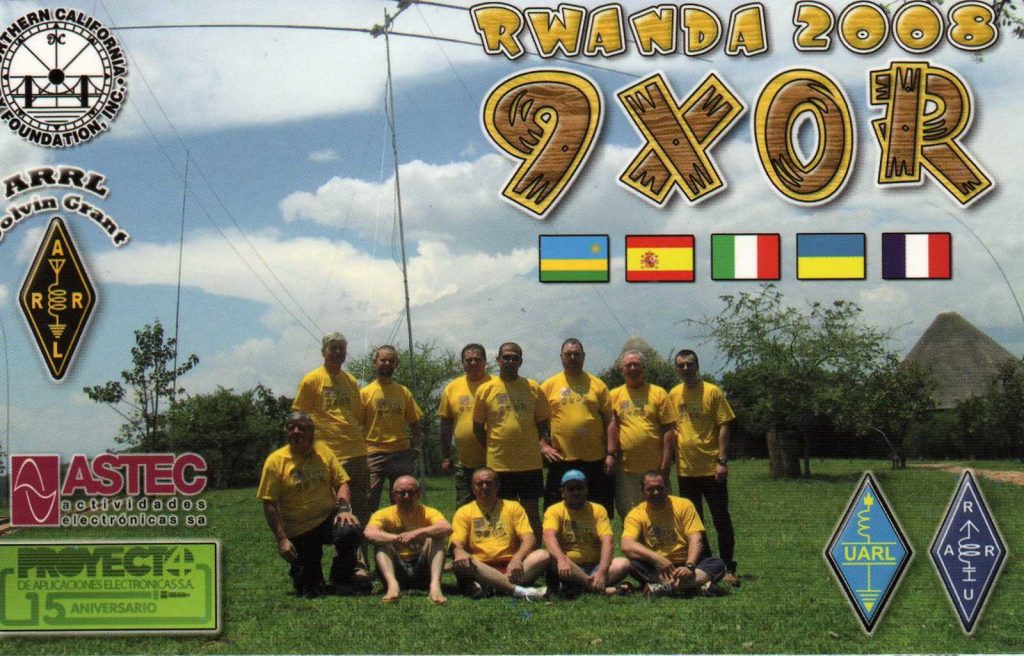 9X0R Ham Radio QSL Card from Rwanda