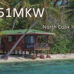E51MKW Ham Radio QSL Card from North Cook Islands