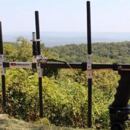 sideways portable yagi on a hilltop
