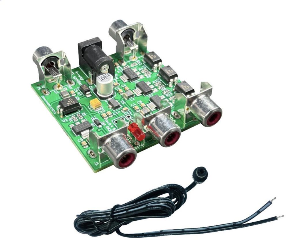 close up of an audio module PCB