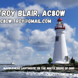 marblehead lighthouse qsl ham radio card