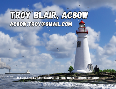 marblehead lighthouse qsl ham radio card