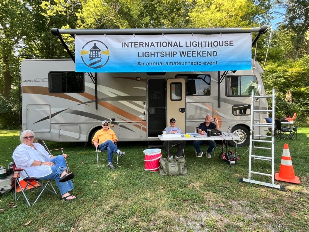 portable ham radio group outside an RV