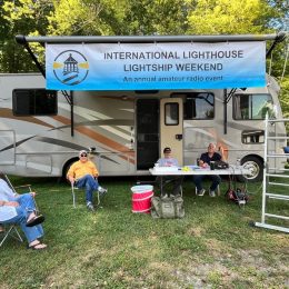 portable ham radio group outside an RV