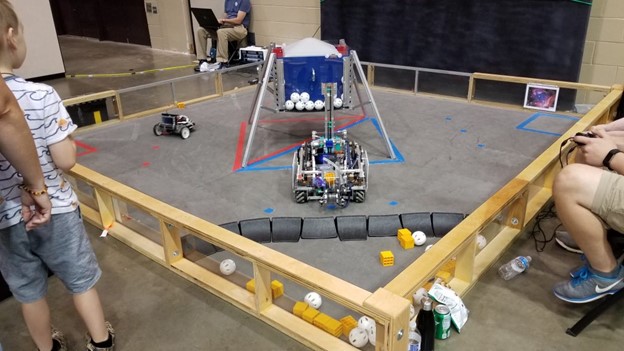 Robotics competition at a hamfest
