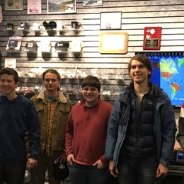group of young ham operators in dx engineering showroom