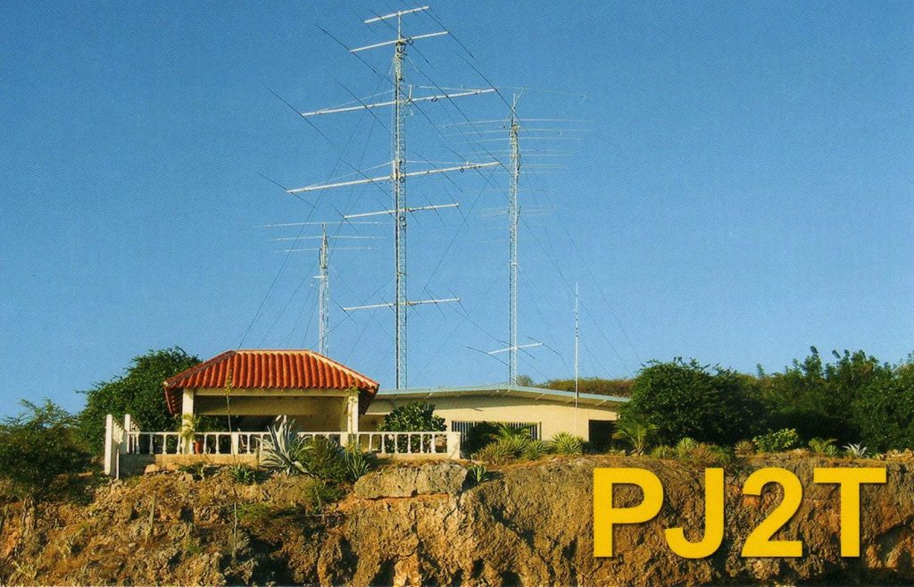 PJ2T Ham Radio QSL Card from Curasao