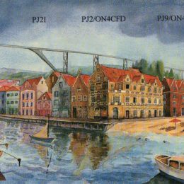 PJ9I Ham Radio QSL Card from Curasao