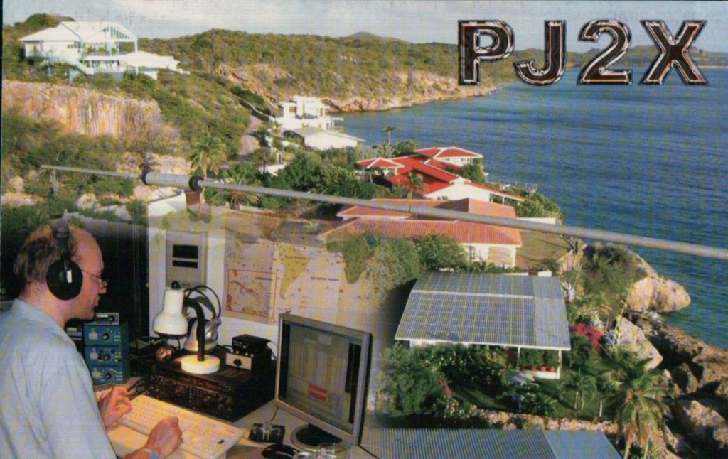 PJ2X Ham Radio QSL Card