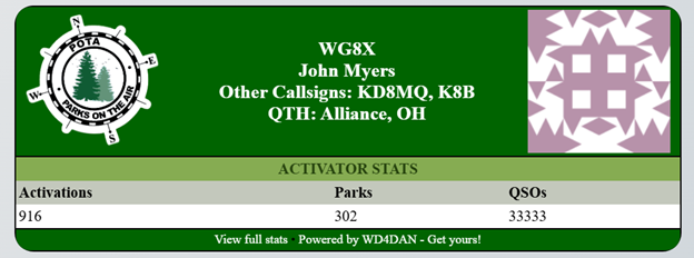 POTA Activation Badge Screengrab