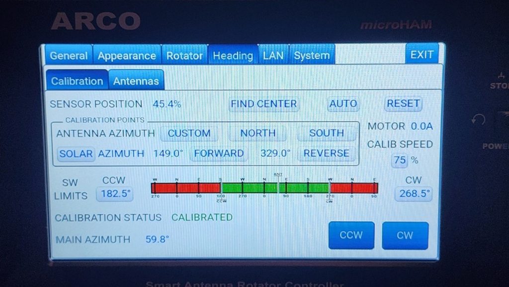 ham radio rotor control display