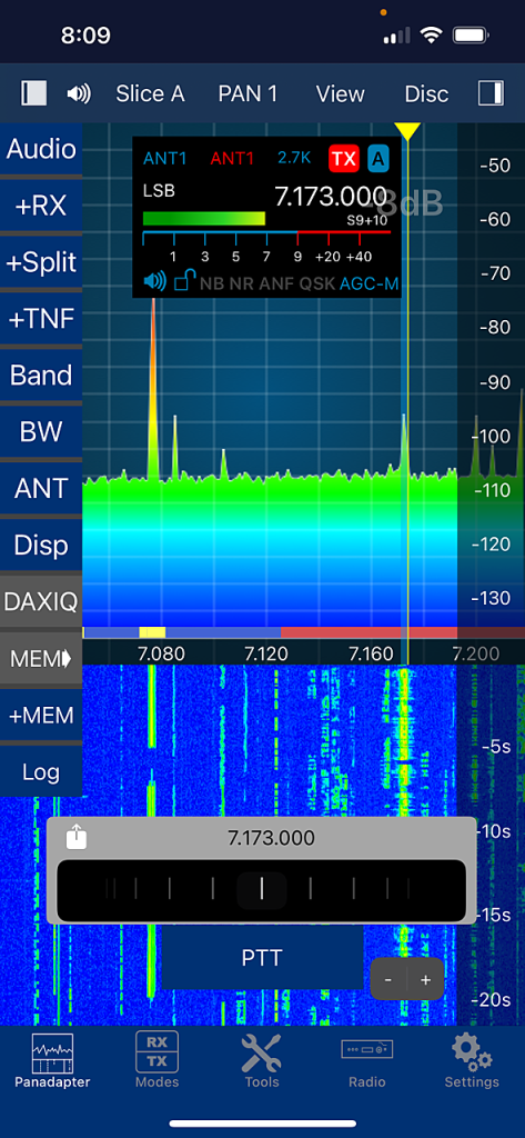 SmartSDR for phone screen shot