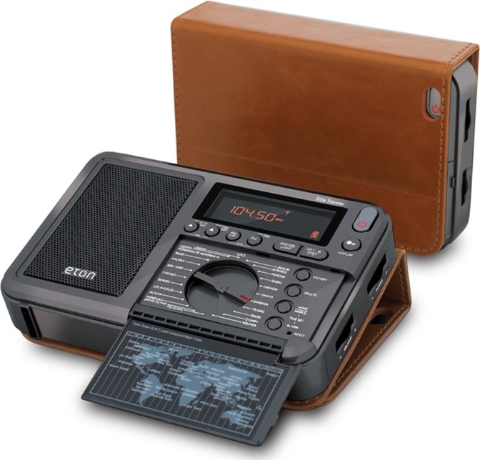 small radio with carrying case