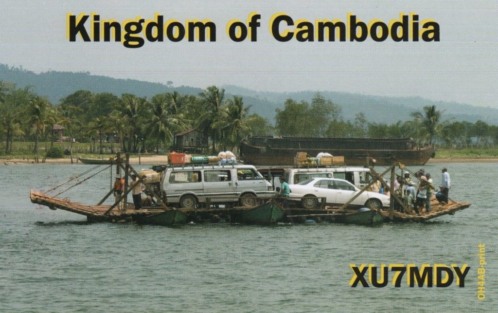 XU7MDY Ham Radio QSL Card from Cambodia