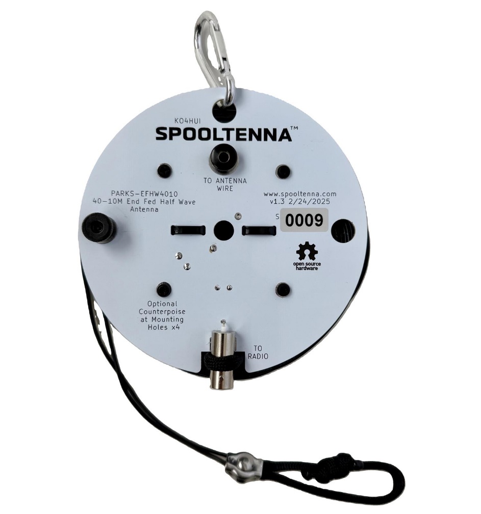 Spooltenna Parks End-Fed Half-Wave 40-10M Portable Wire Antenna