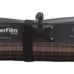 powerfilm portable solar charger, rolled up