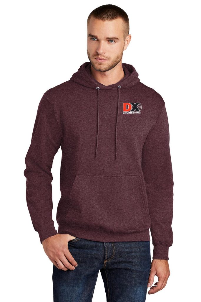 man wearing a DX Engineering sweatshirt
