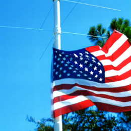 ham radio antenna on flag pole