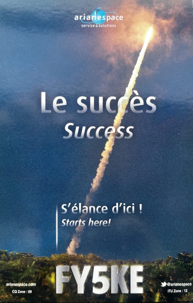 FY5KE Ham Radio QSL Card