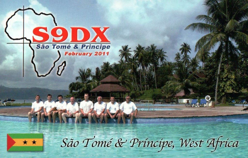 S9DX Ham Radio QSL card from Sao Tome