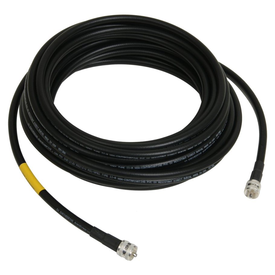 coil of coaxial cable with connectors