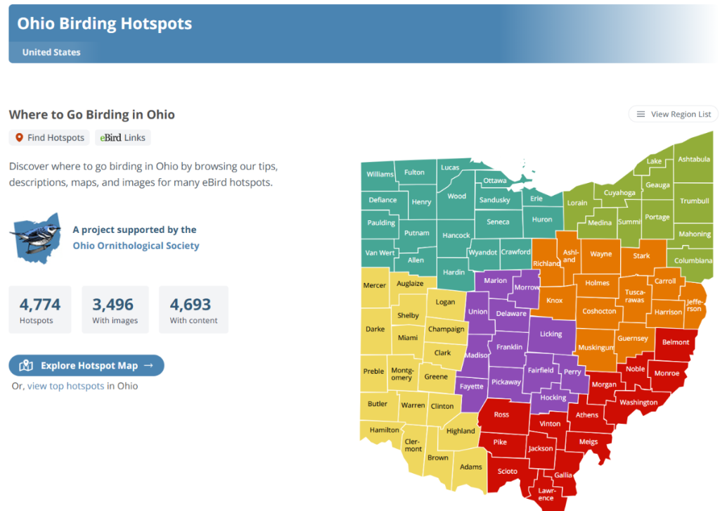 Ohio birding screenshot