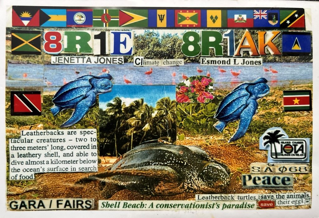 Ham Radio QSL card from Leguan Island