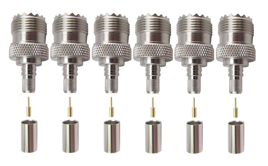 ham radio RF Connectors with ferrules & pins